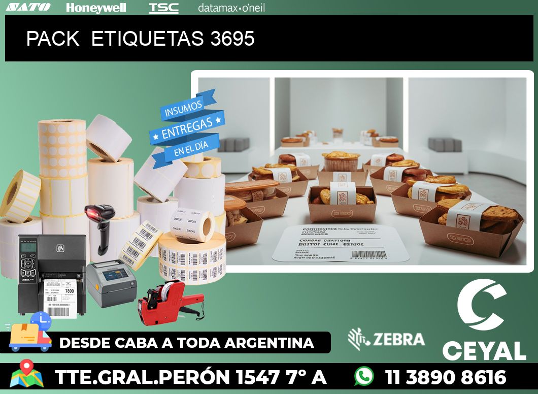 PACK  ETIQUETAS 3695