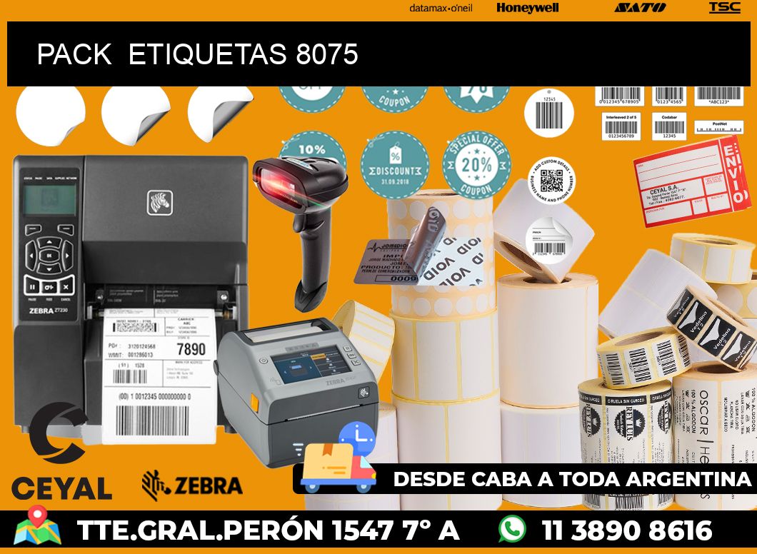 PACK  ETIQUETAS 8075