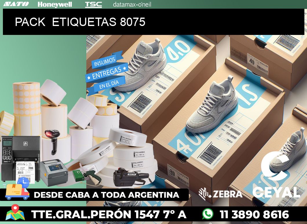 PACK  ETIQUETAS 8075