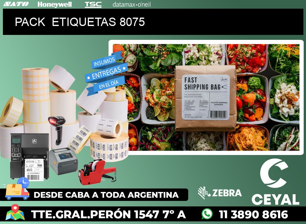 PACK  ETIQUETAS 8075