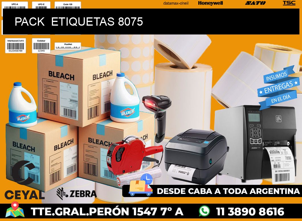 PACK  ETIQUETAS 8075