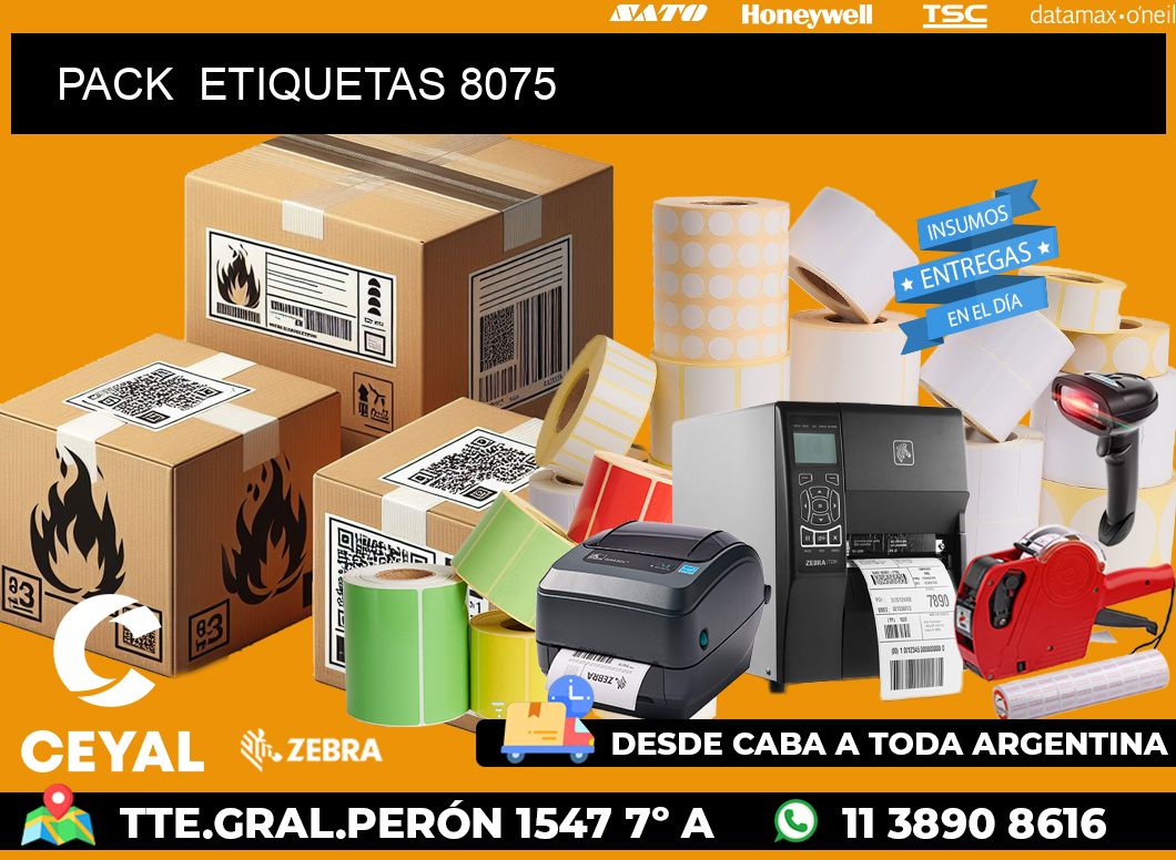 PACK  ETIQUETAS 8075