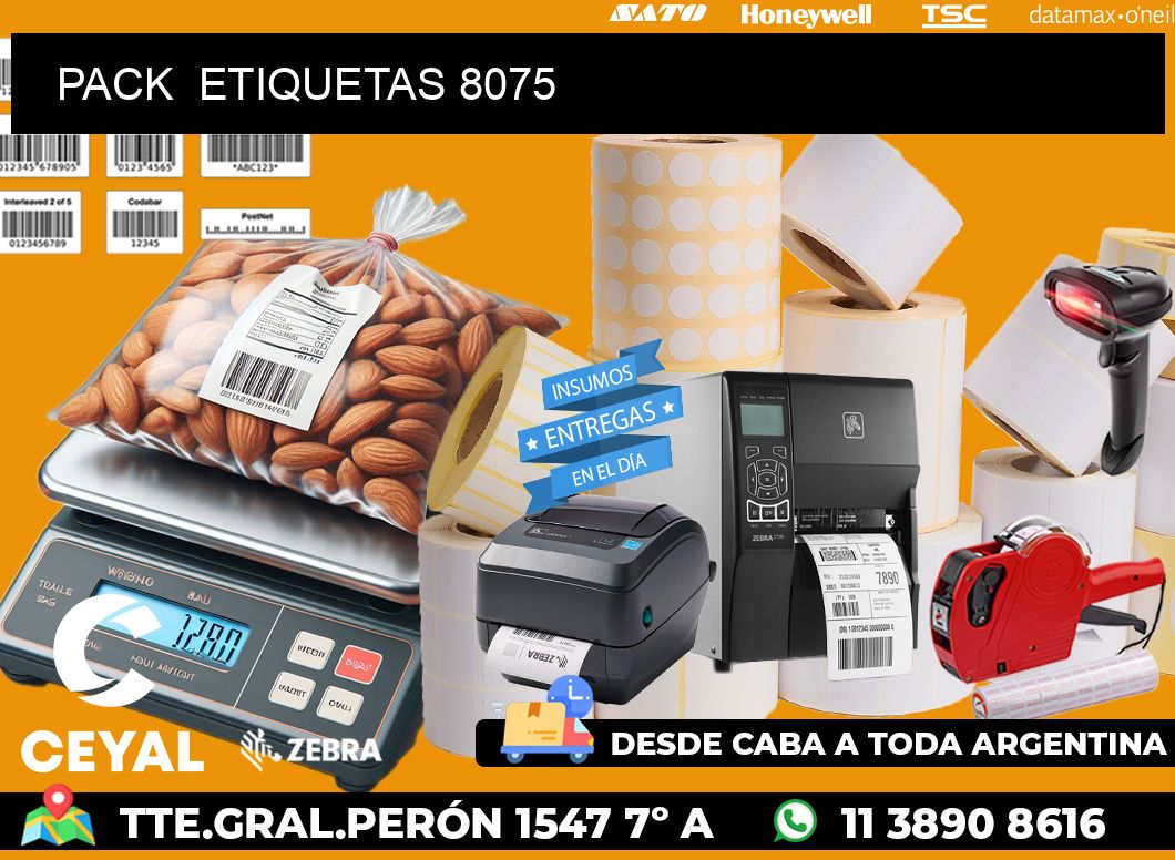 PACK  ETIQUETAS 8075