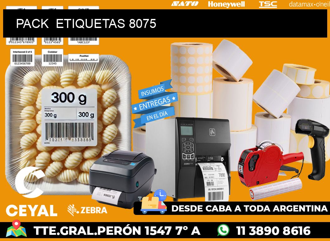 PACK  ETIQUETAS 8075