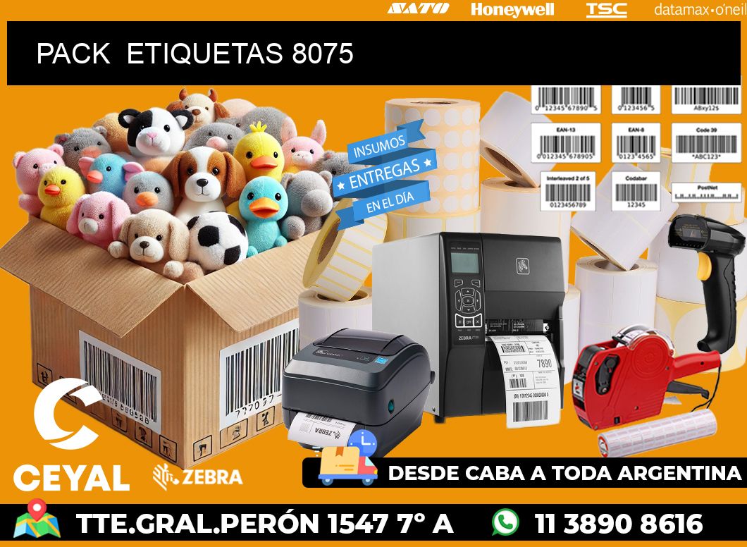 PACK  ETIQUETAS 8075