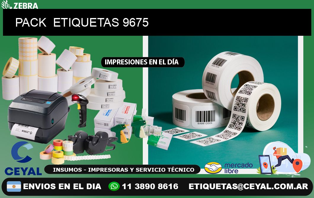 PACK  ETIQUETAS 9675