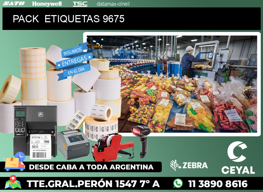 PACK  ETIQUETAS 9675