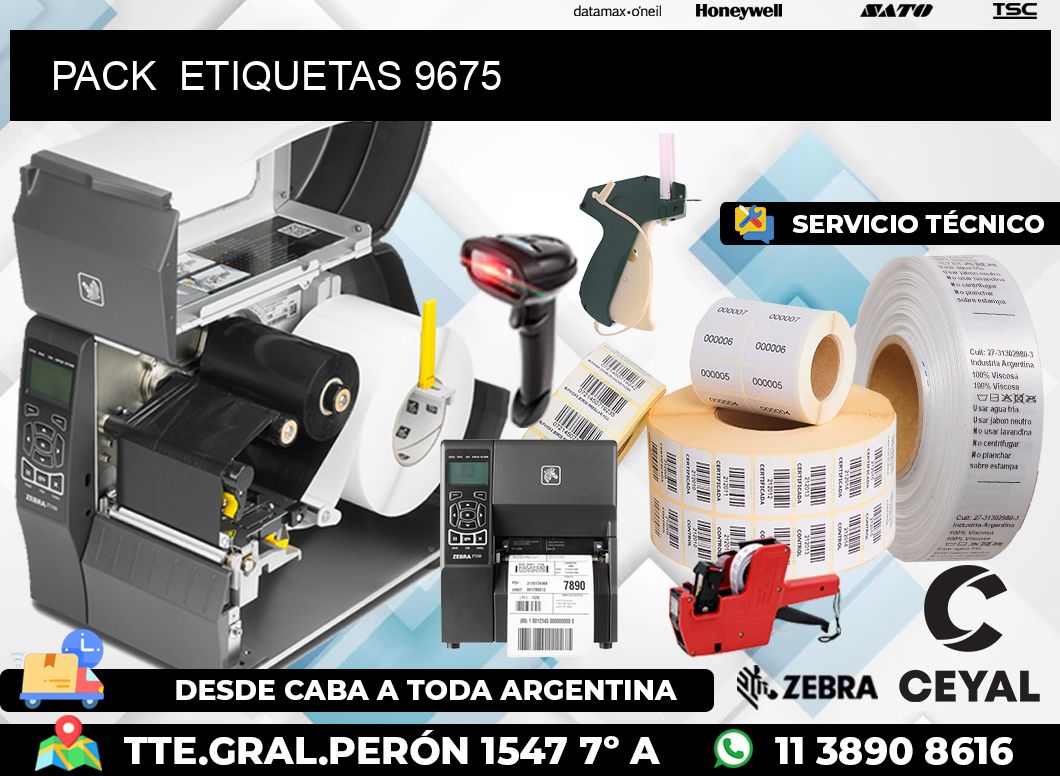 PACK  ETIQUETAS 9675