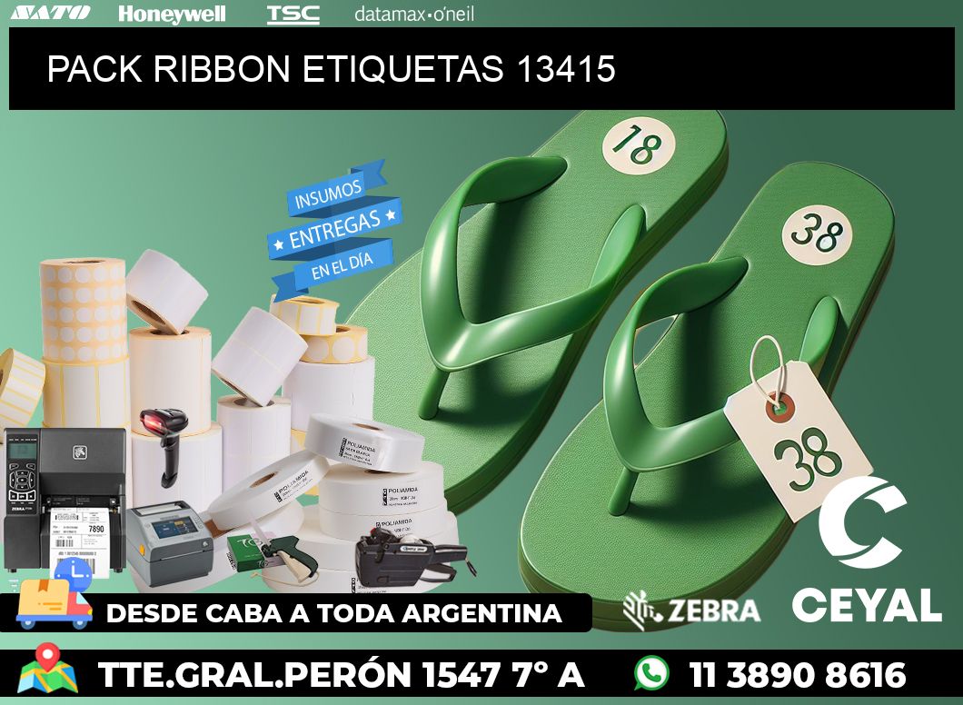 PACK RIBBON ETIQUETAS 13415