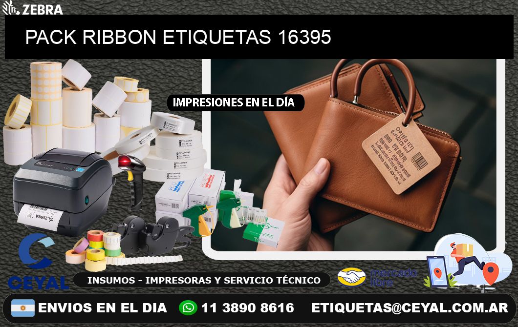 PACK RIBBON ETIQUETAS 16395