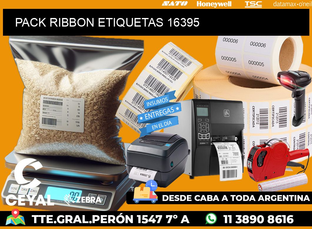 PACK RIBBON ETIQUETAS 16395