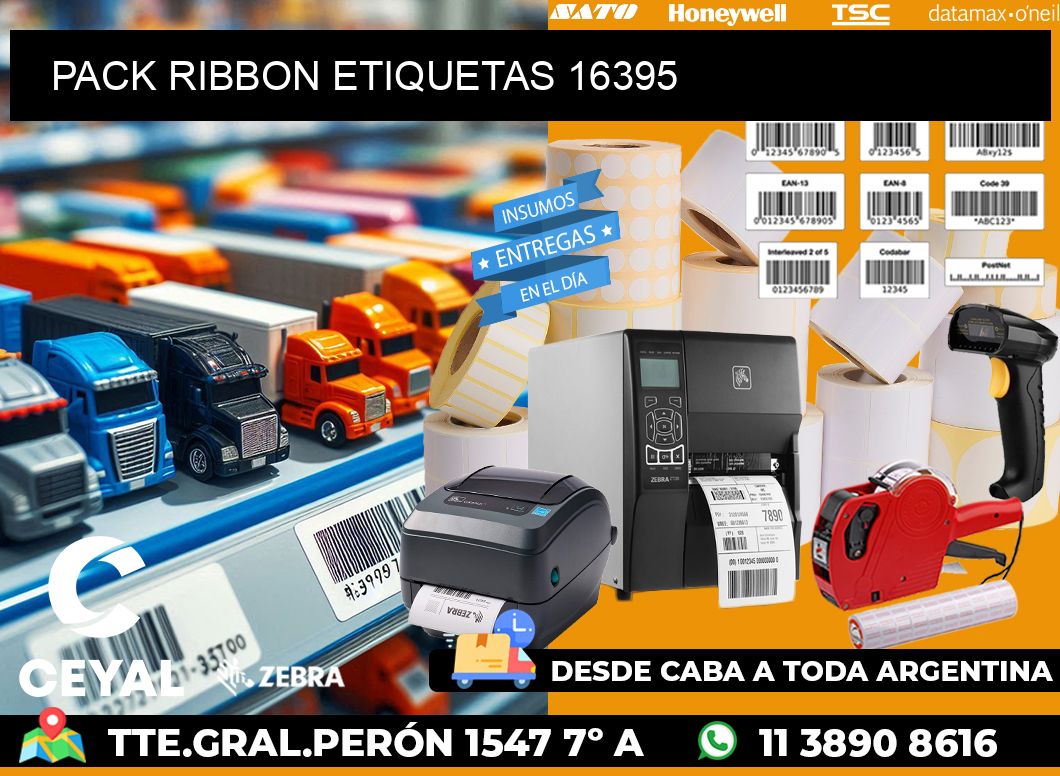 PACK RIBBON ETIQUETAS 16395