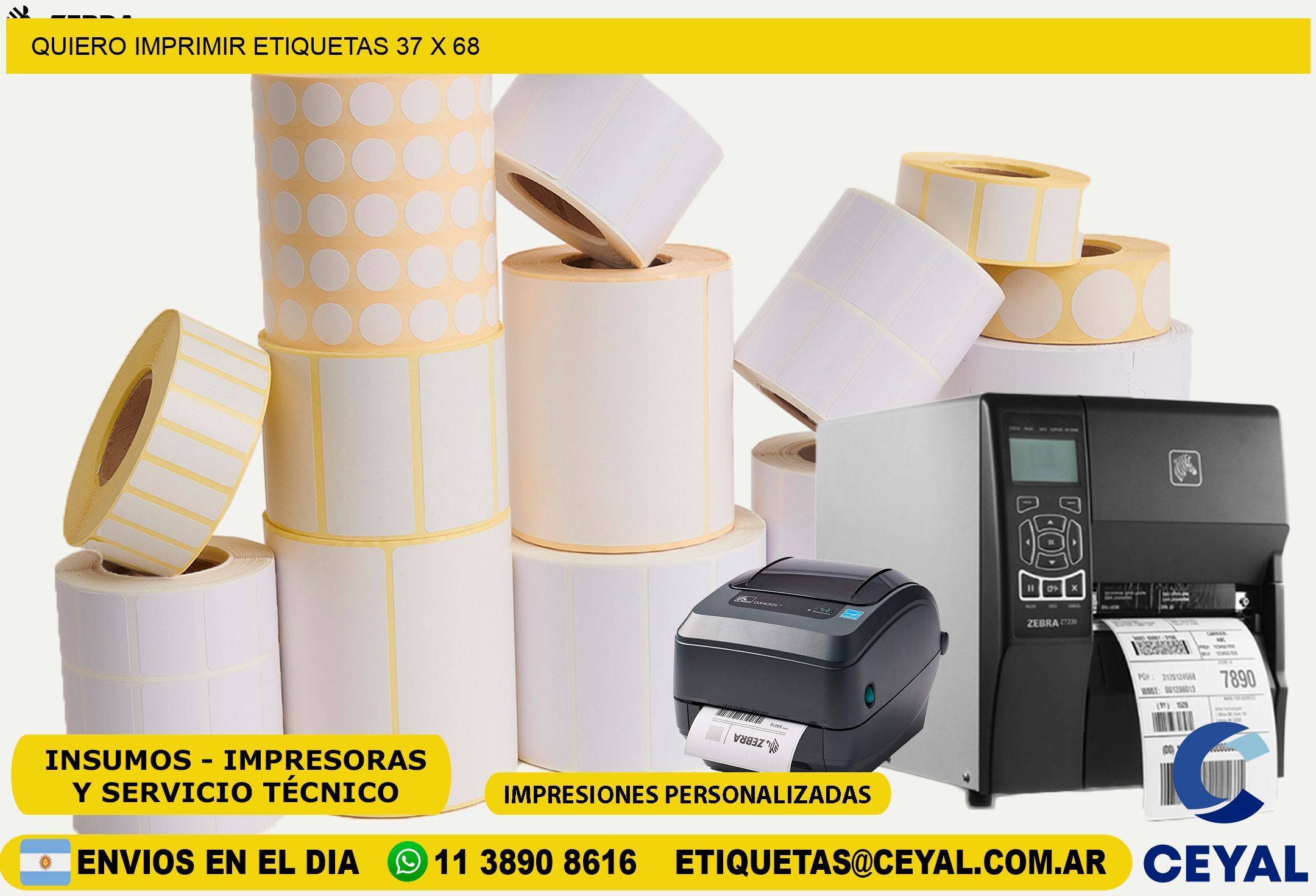 QUIERO IMPRIMIR ETIQUETAS 37 x 68