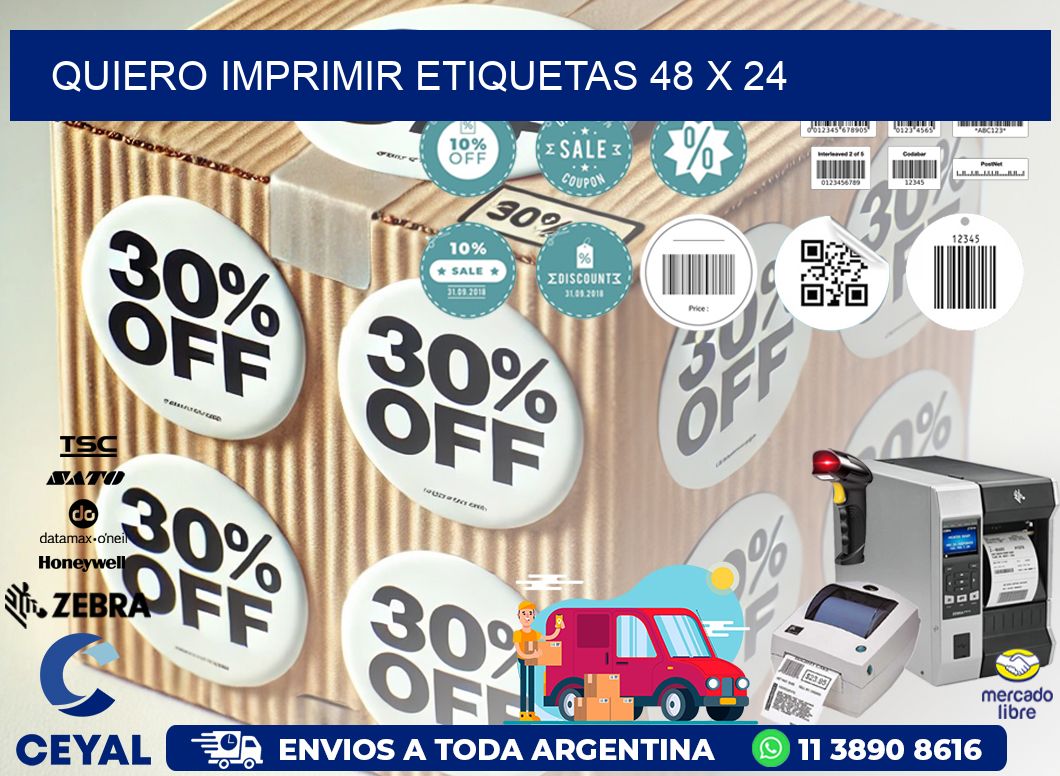 QUIERO IMPRIMIR ETIQUETAS 48 x 24