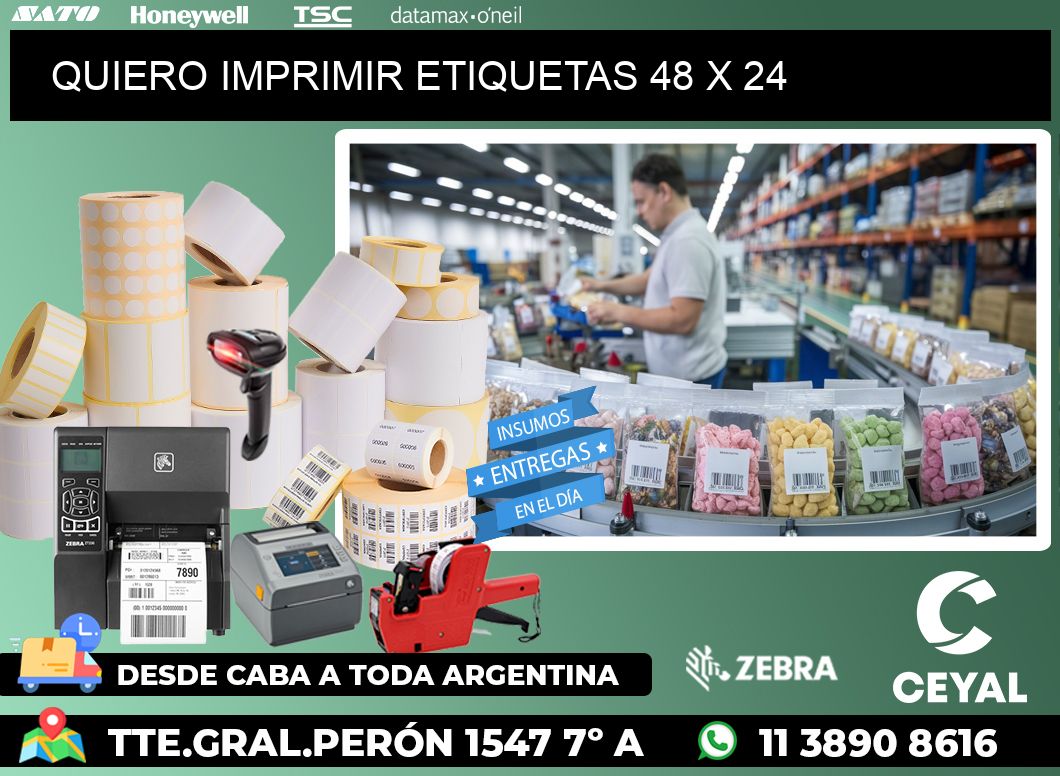 QUIERO IMPRIMIR ETIQUETAS 48 x 24