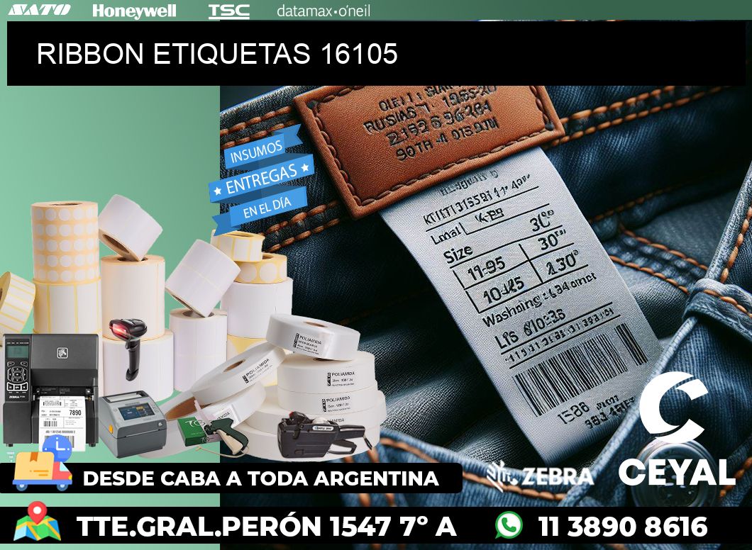 RIBBON ETIQUETAS 16105