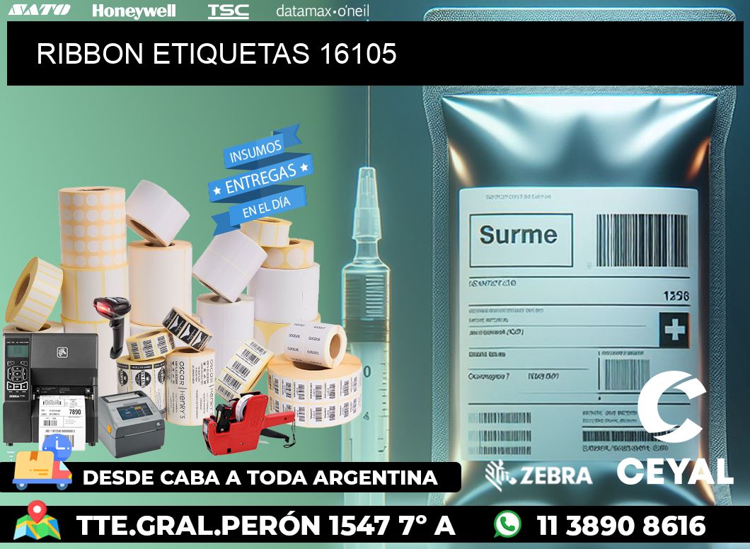 RIBBON ETIQUETAS 16105