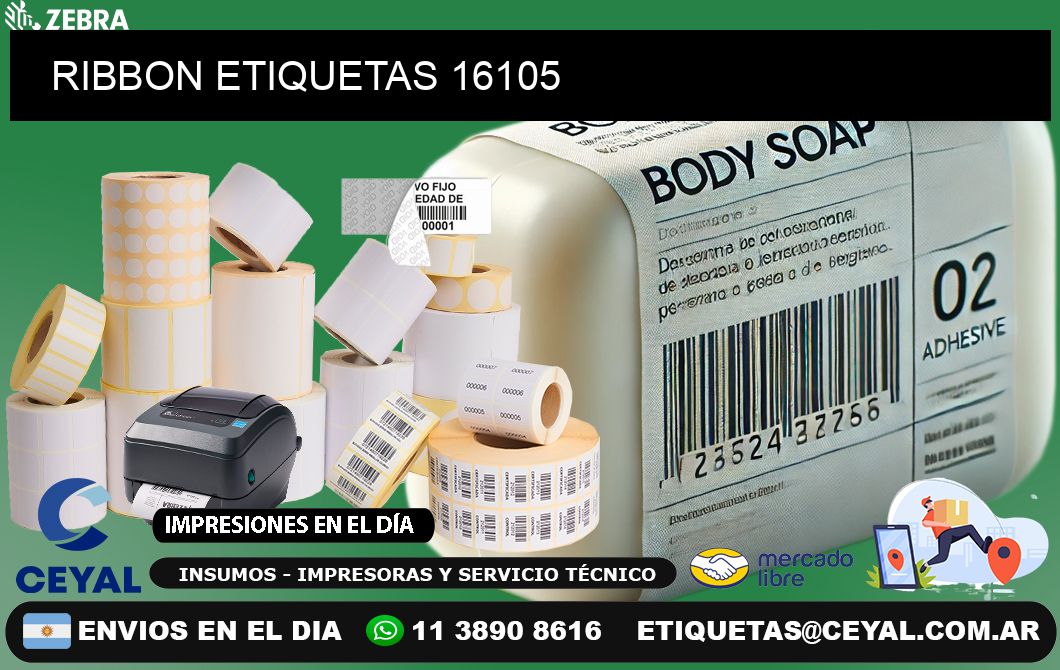 RIBBON ETIQUETAS 16105