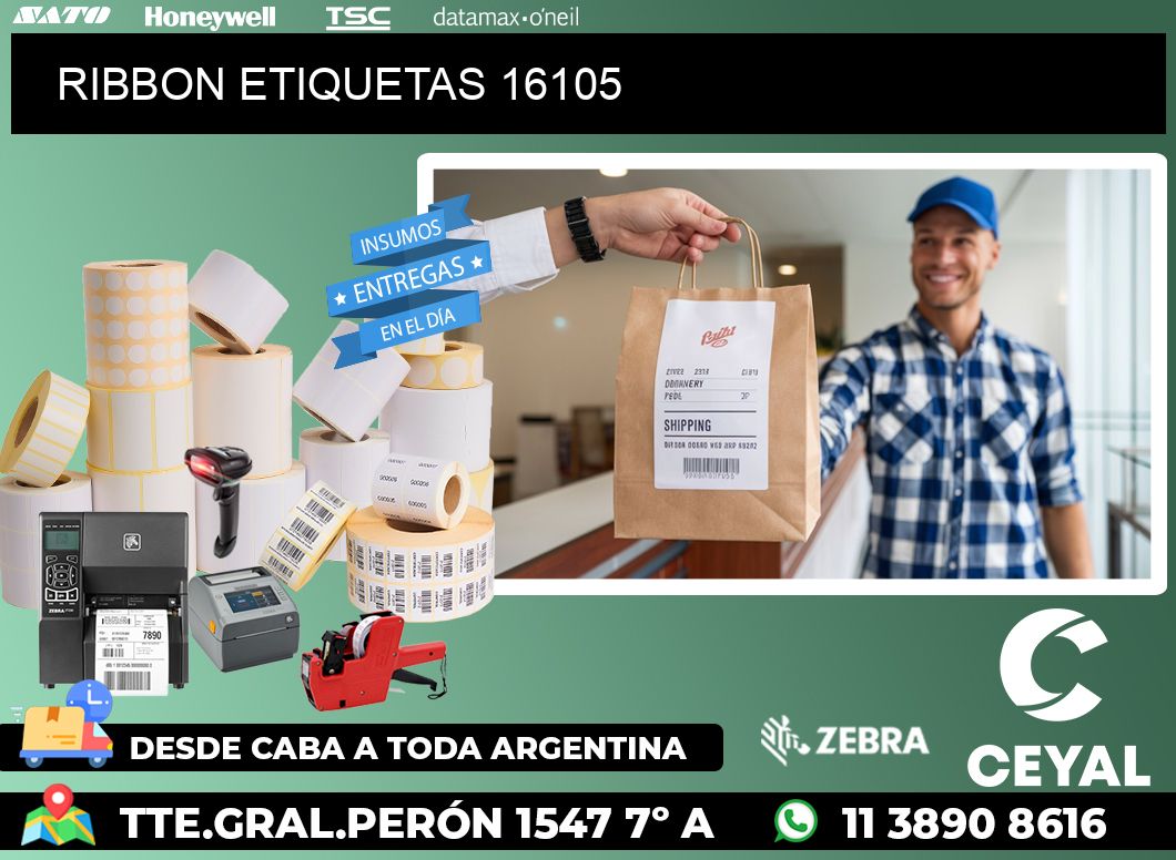 RIBBON ETIQUETAS 16105