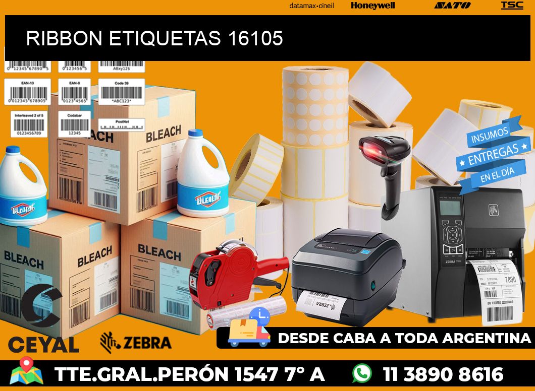 RIBBON ETIQUETAS 16105