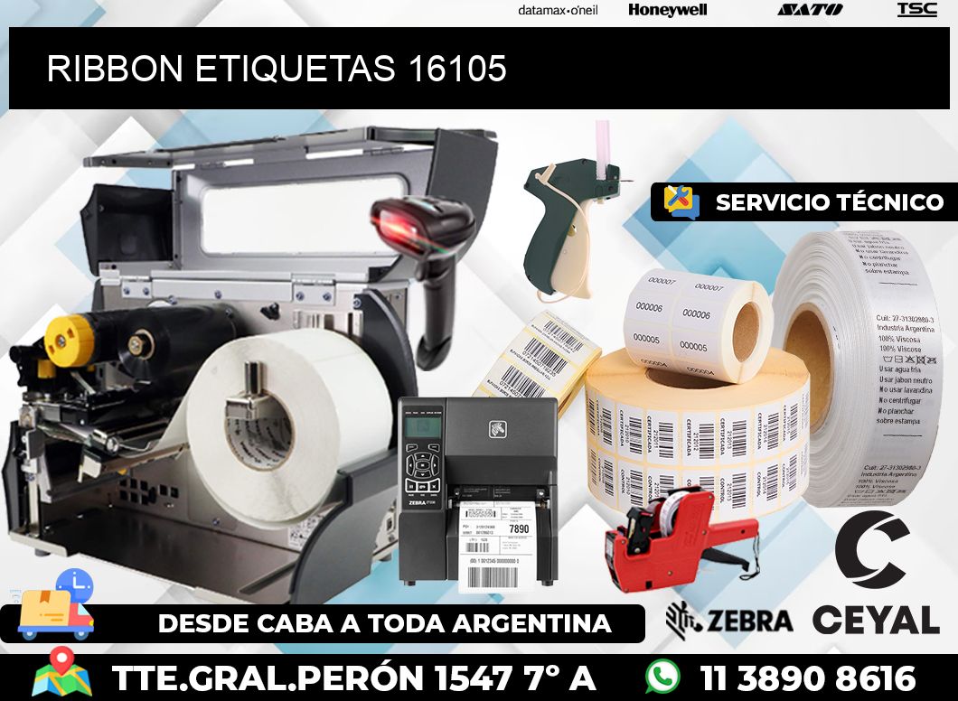 RIBBON ETIQUETAS 16105