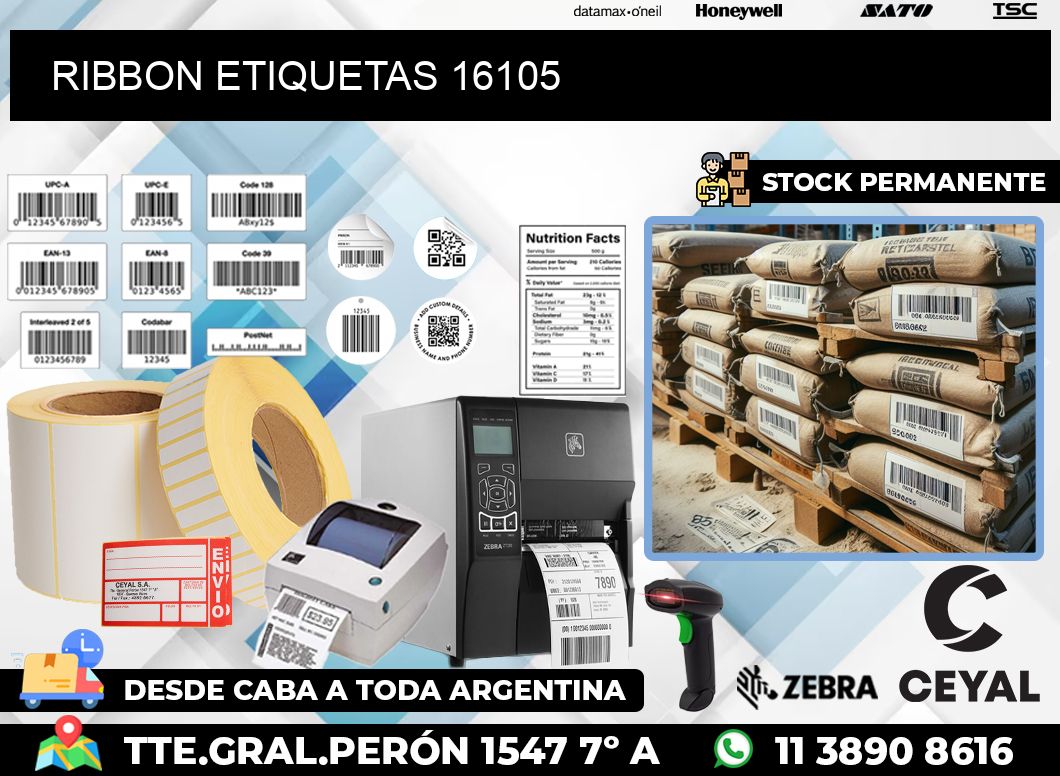 RIBBON ETIQUETAS 16105