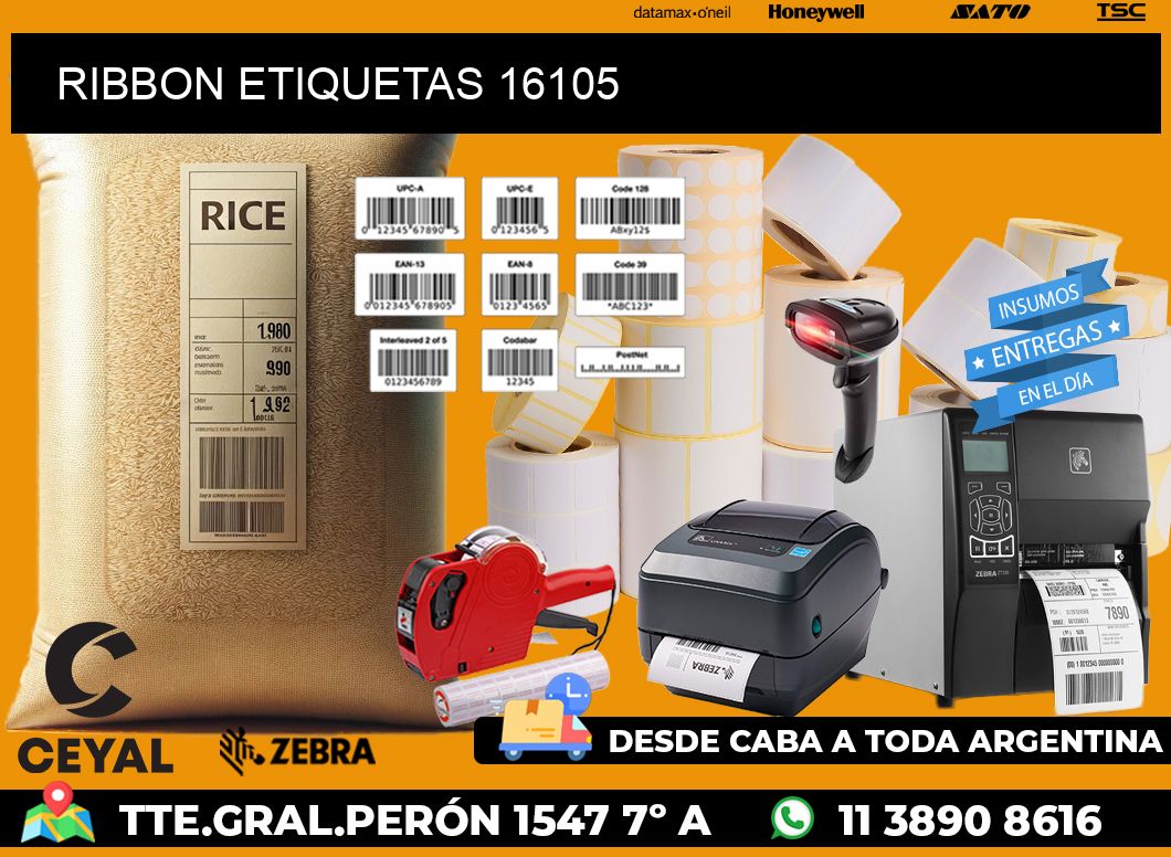 RIBBON ETIQUETAS 16105