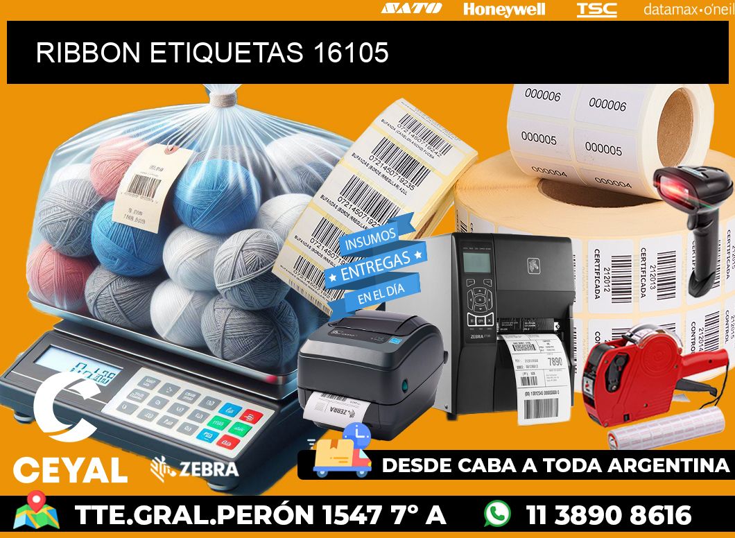 RIBBON ETIQUETAS 16105