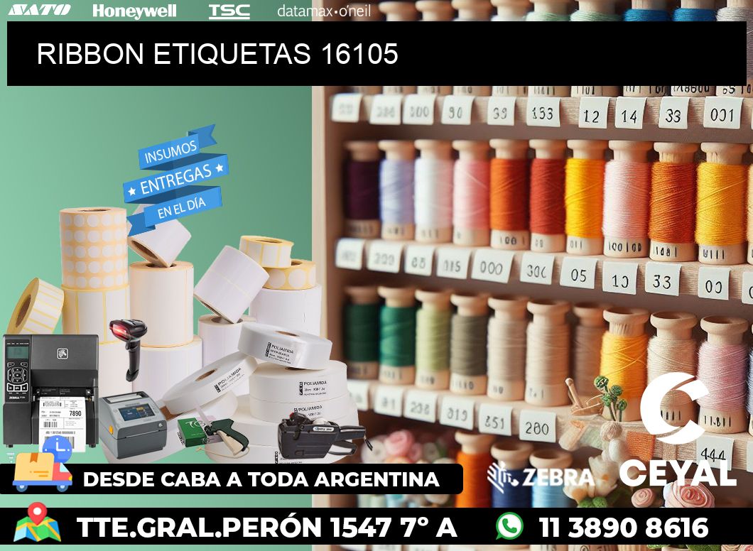 RIBBON ETIQUETAS 16105
