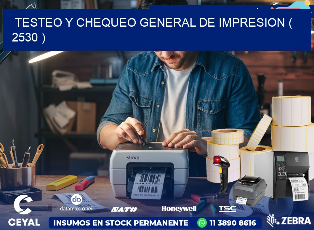 TESTEO Y CHEQUEO GENERAL DE IMPRESION ( 2530 )