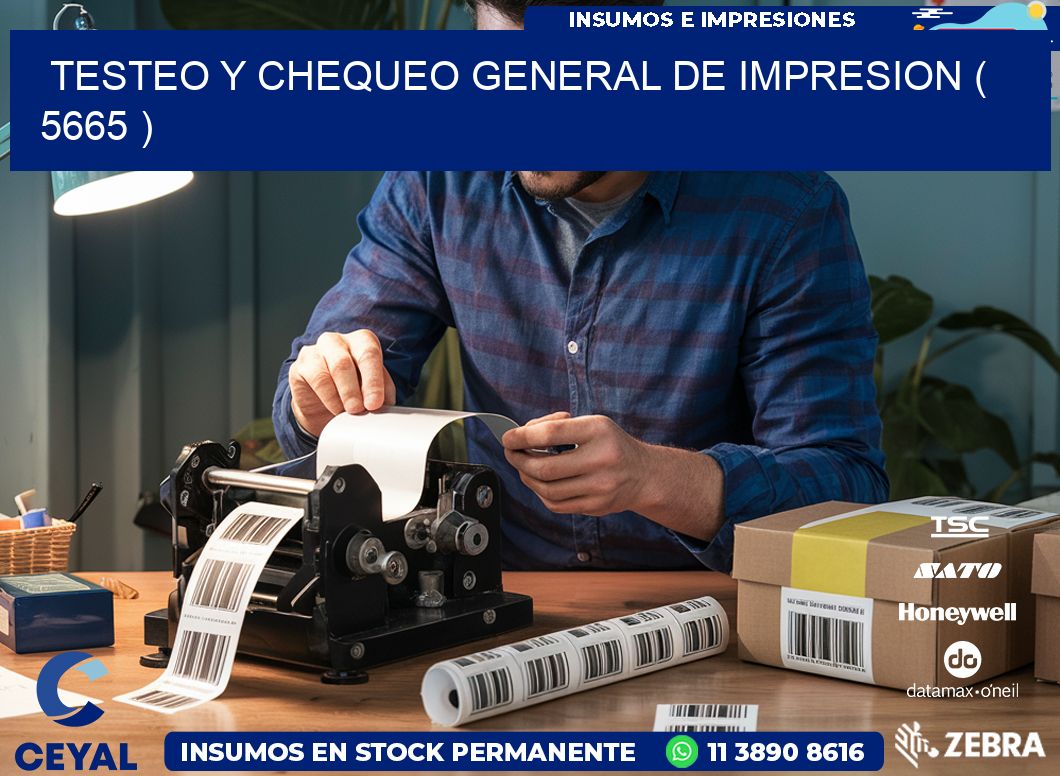 TESTEO Y CHEQUEO GENERAL DE IMPRESION ( 5665 )