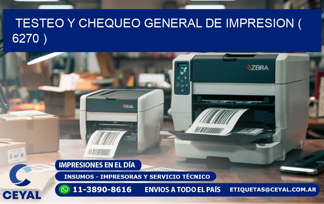 TESTEO Y CHEQUEO GENERAL DE IMPRESION ( 6270 )