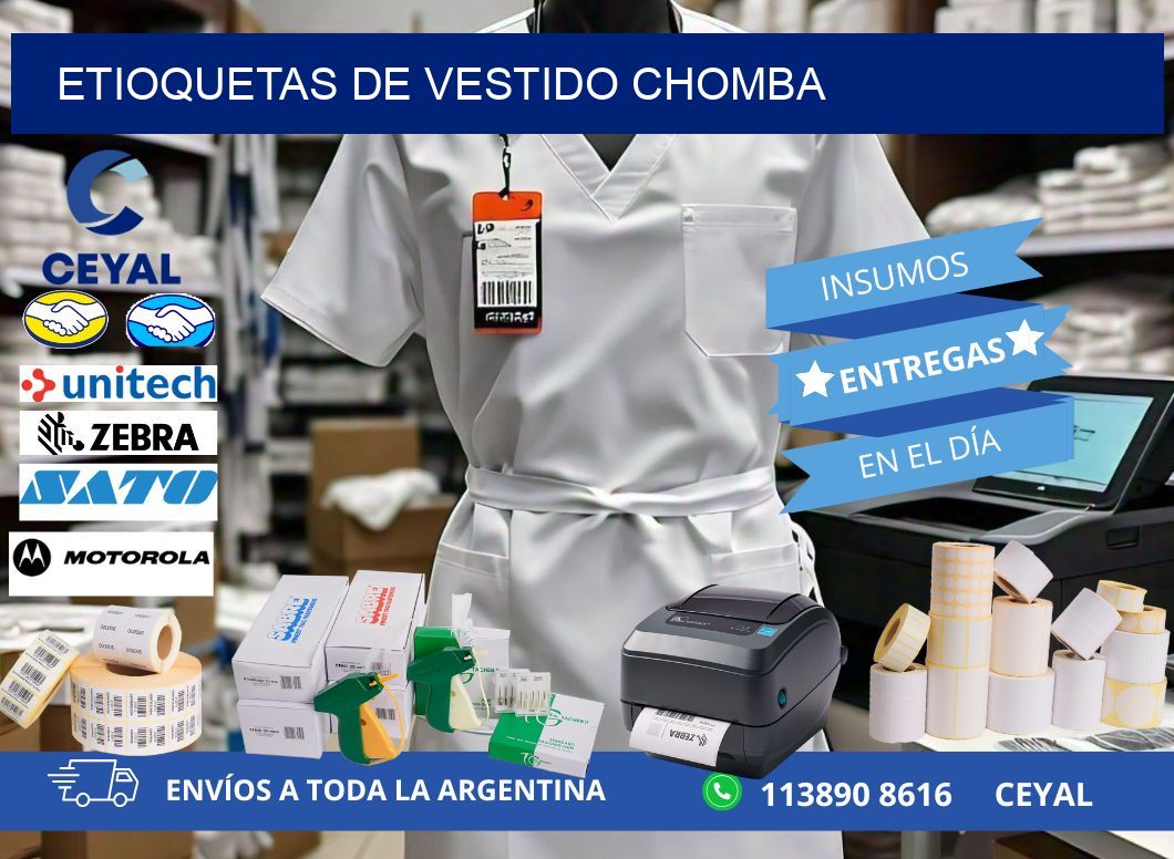 ETIOQUETAS DE VESTIDO CHOMBA