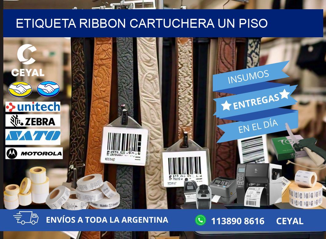 ETIQUETA RIBBON CARTUCHERA UN PISO