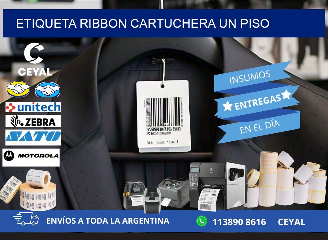 ETIQUETA RIBBON CARTUCHERA UN PISO