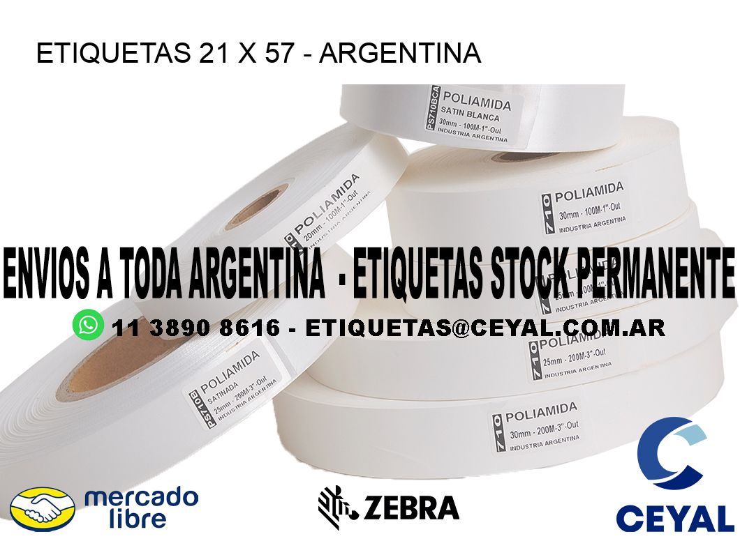 ETIQUETAS 21 x 57 - ARGENTINA