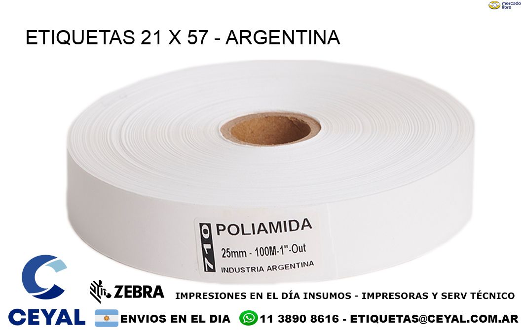 ETIQUETAS 21 x 57 - ARGENTINA