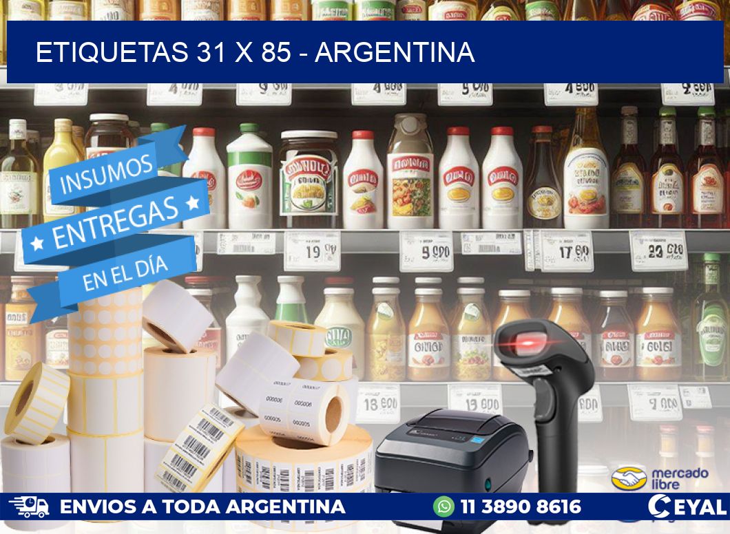 ETIQUETAS 31 x 85 - ARGENTINA