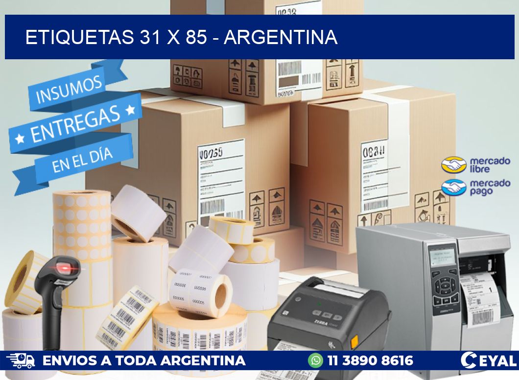 ETIQUETAS 31 x 85 - ARGENTINA