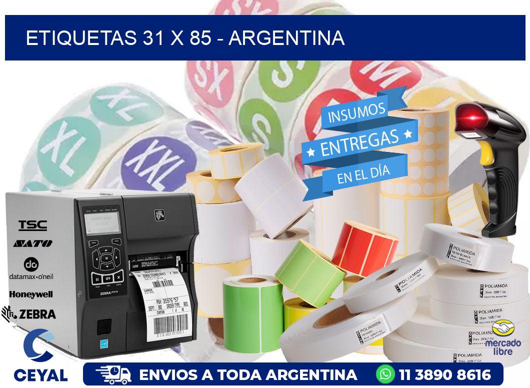 ETIQUETAS 31 x 85 - ARGENTINA