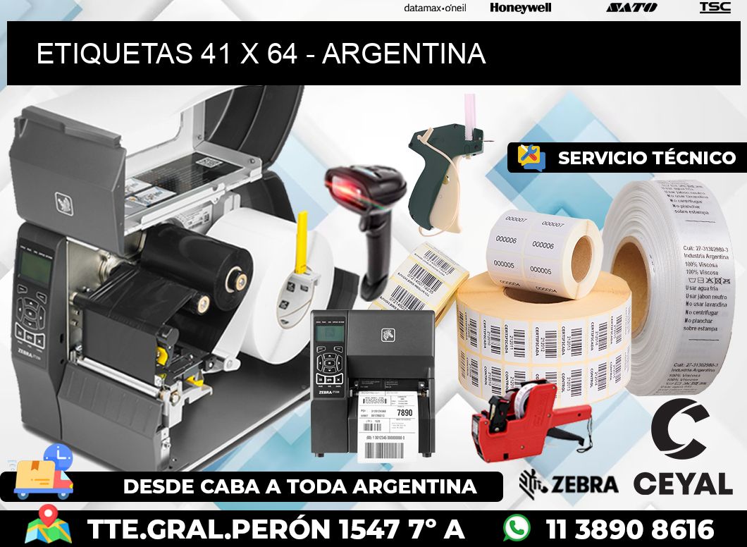 ETIQUETAS 41 x 64 - ARGENTINA