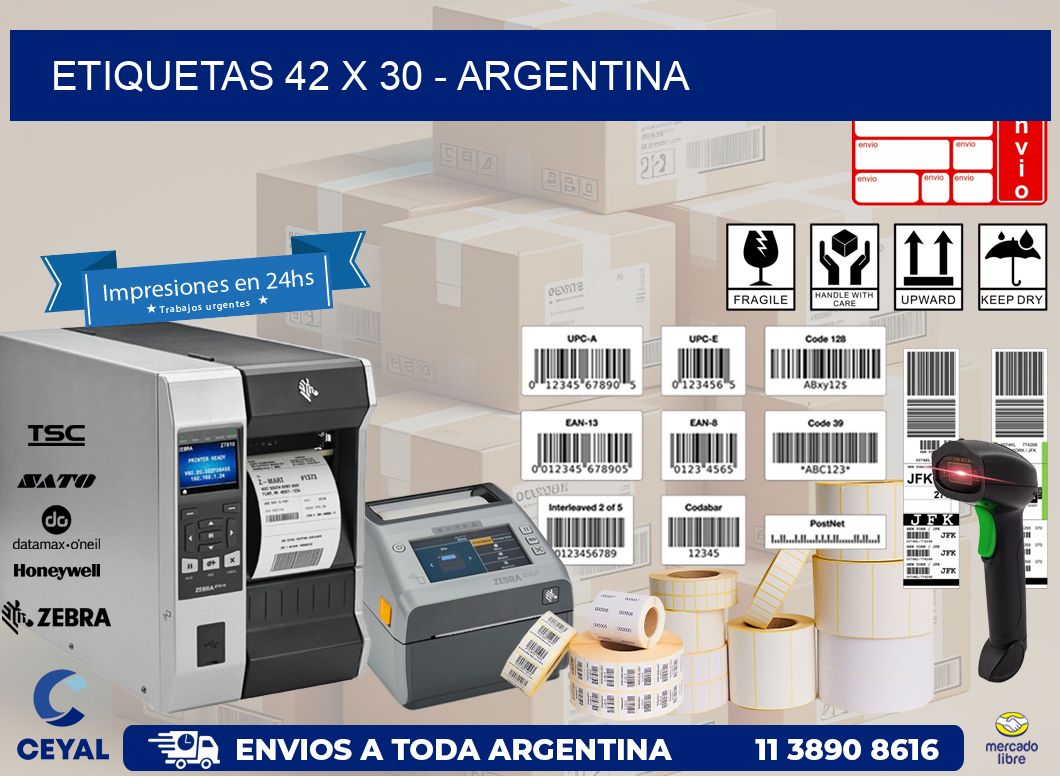 ETIQUETAS 42 x 30 - ARGENTINA