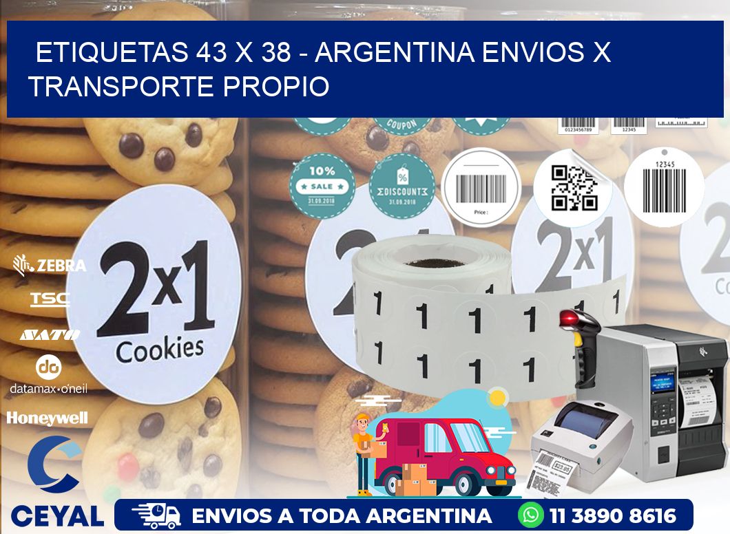 ETIQUETAS 43 x 38 - ARGENTINA ENVIOS X TRANSPORTE PROPIO