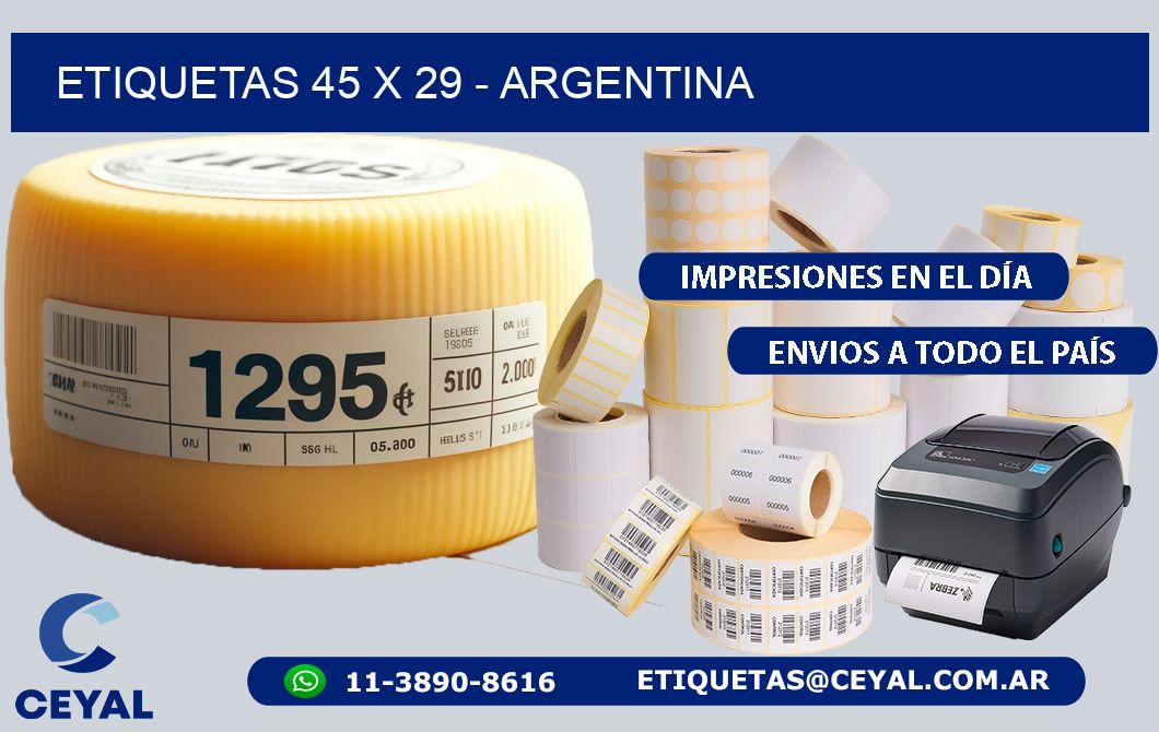 ETIQUETAS 45 x 29 - ARGENTINA