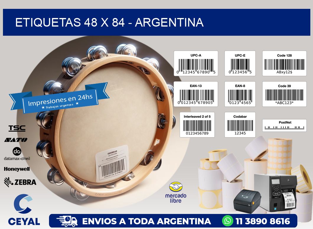 ETIQUETAS 48 x 84 - ARGENTINA