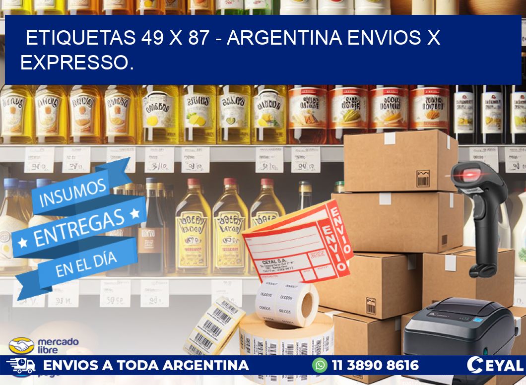 ETIQUETAS 49 x 87 - ARGENTINA ENVIOS X EXPRESSO.