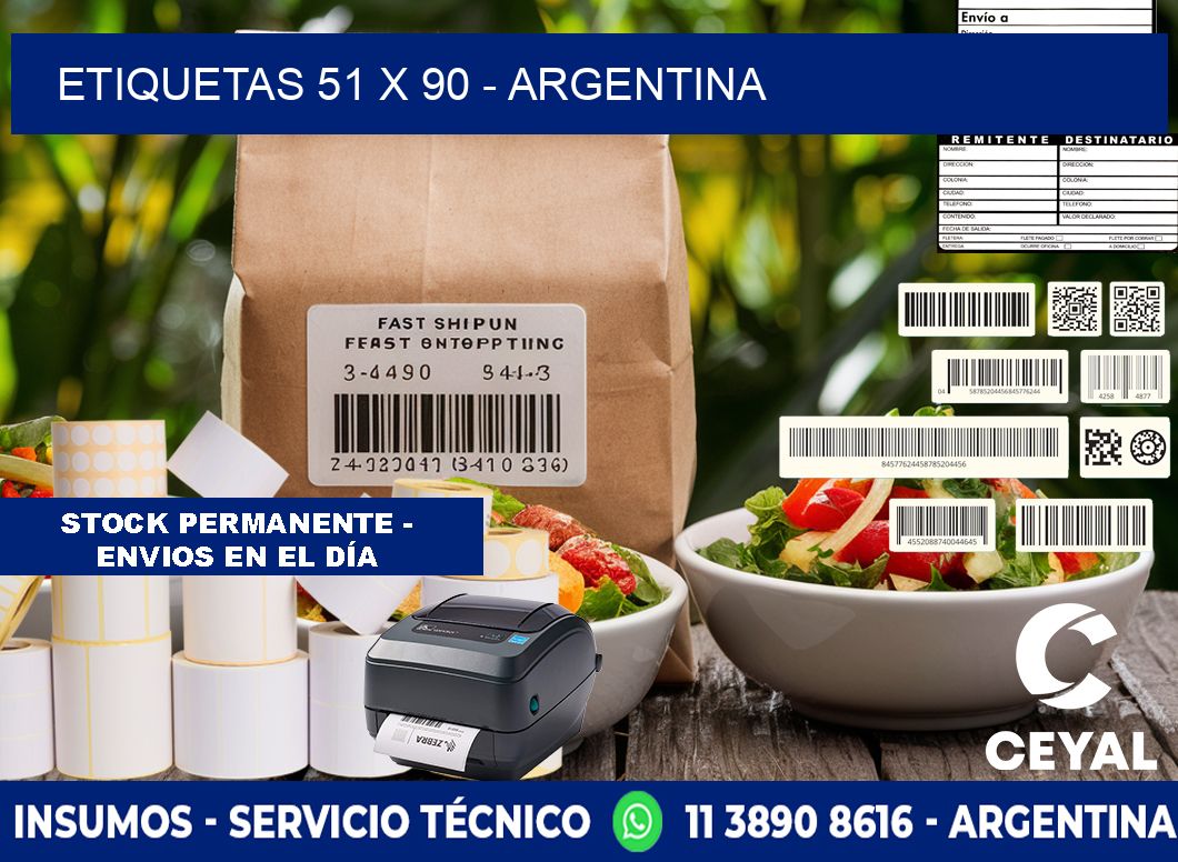 ETIQUETAS 51 x 90 - ARGENTINA