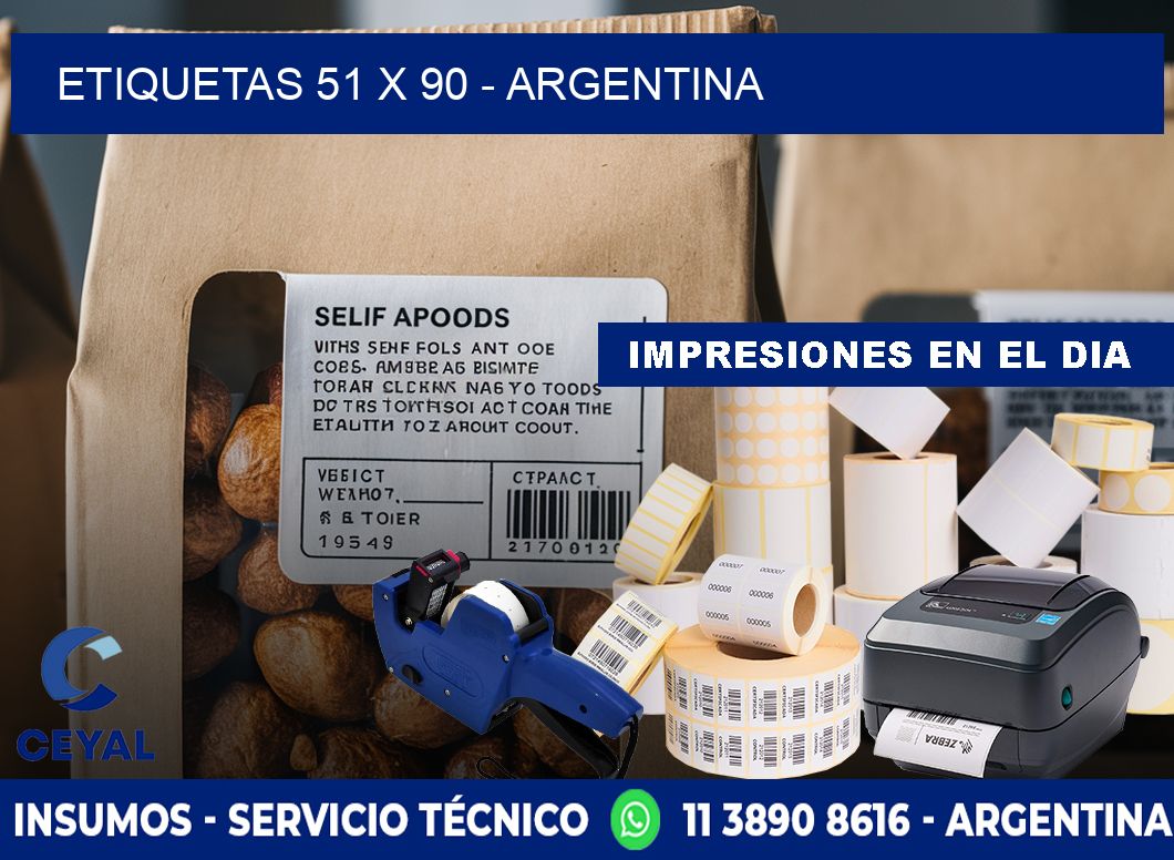 ETIQUETAS 51 x 90 - ARGENTINA