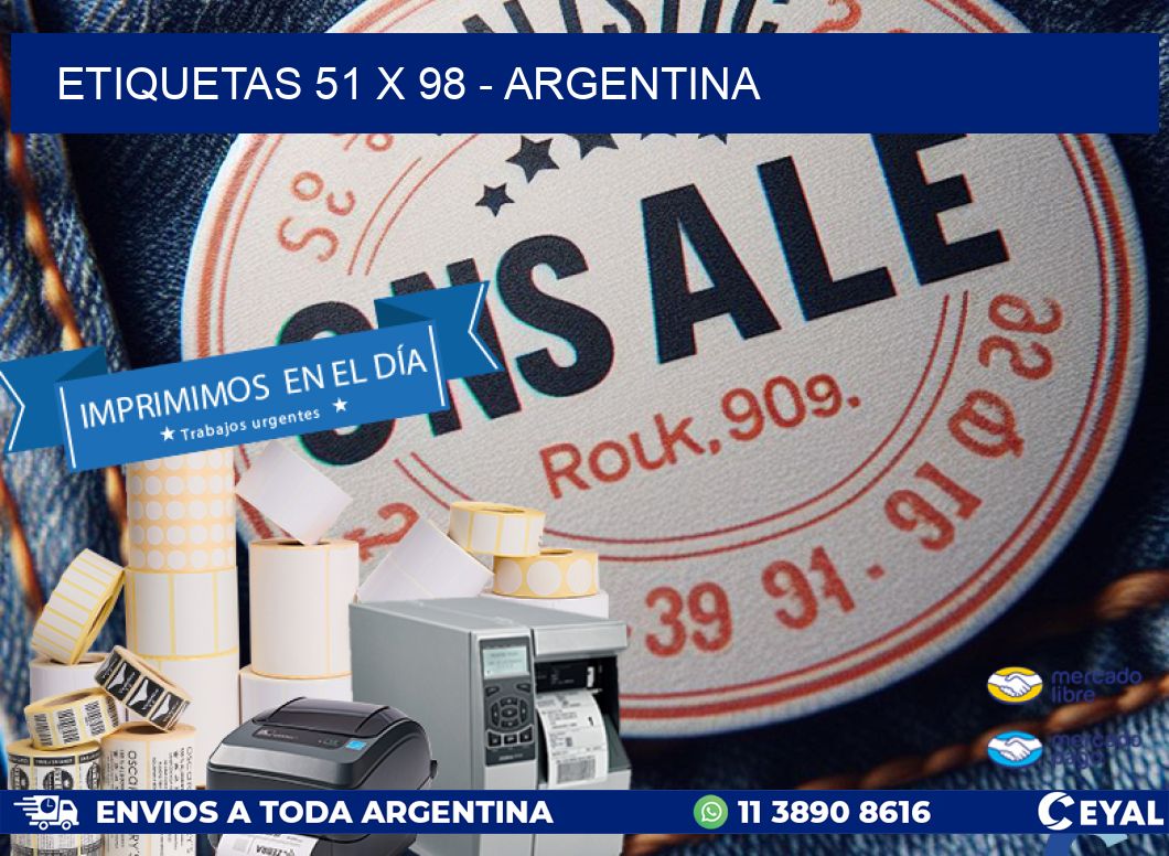 ETIQUETAS 51 x 98 - ARGENTINA