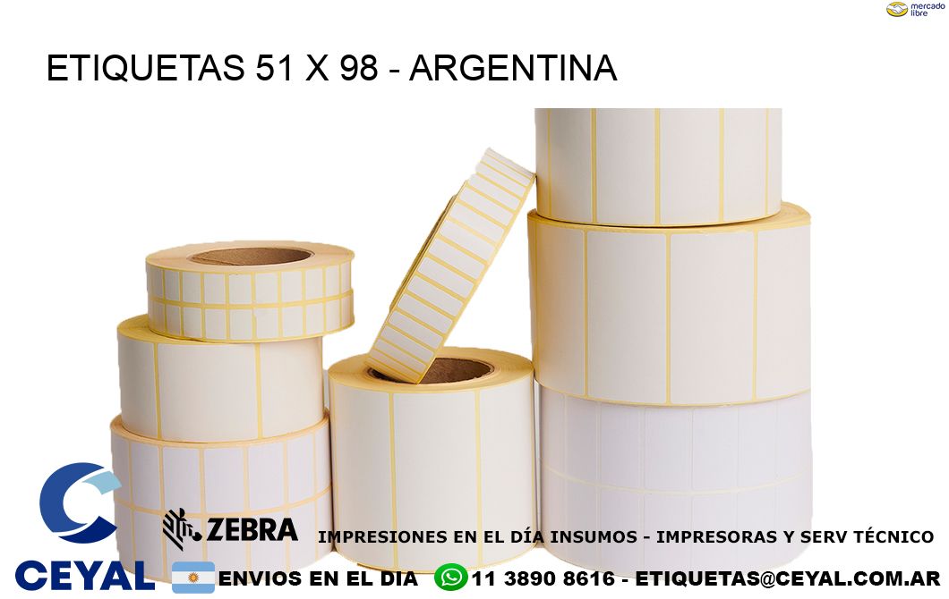 ETIQUETAS 51 x 98 - ARGENTINA